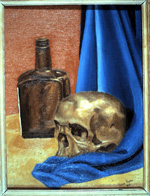 skull and bottle